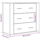 Sideboard Old Wood 80x33x70 cm Engineered Wood 857085