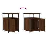 ZNTS Bedside Cabinets 2 pcs Brown Oak 40x42x60 cm Engineered Wood 826042