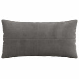 Cushion Cover 12 pcs ALMELO Dark Grey 40 x 80 cm Corduroy 914610