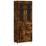 Highboard Smoked Oak 69.5x34x180 cm Engineered Wood 3198454