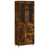 Highboard Smoked Oak 69.5x34x180 cm Engineered Wood 3198454