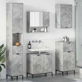 Bathroom Furniture Set Concrete Grey Engineered wood, Metal 3393116