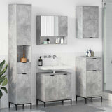 Bathroom Furniture Set Concrete Grey Engineered wood, Metal 3393116