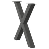 Dining Table Legs X-Shaped 2 pcs Anthracite 80x cm Steel 4012982