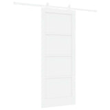 Sliding Door White 83 x 202 cm Solid Pine Wood 3445479