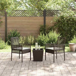 Garden Bistro Set 3 pcs Brown Poly rattan 3334956