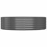 Garden Raised Bed Galvanised Steel 214x140x36 cm Anthracite 319026
