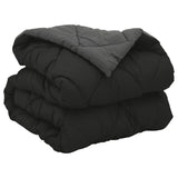 Full Year Duvet Black and Anthracite 135 x 200 cm Microfiber 42025596