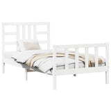 Bed Frame without Mattress White 100x200 cm Solid Wood Pine 3191962
