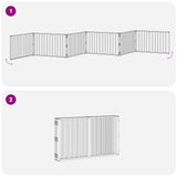 Dog Gate 6 pcs Black 100 x 60 cm Galvanised Steel 891998