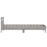Bed Frame without Mattress with Headboard Grey Sonoma 75x190 cm Small Single 838573