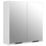 ZNTS 3 Piece Bathroom Cabinet Set High Gloss White Engineered Wood 3115880