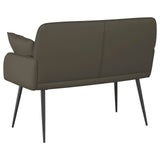 2 Seater Sofa with Metal Legs 2-Seater Grey Faux Leather 42051010