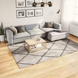 Shaggy Rug PAMPLONA High Pile Modern Beige and Anthracite 200x280 cm 375393