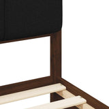 Bed Frame with Upholstered Headboard Dark Brown and Black 904092