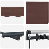 Retractable Awning Brown 300 x 200 cm Fabric 3329532