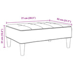 Footstool Dark Grey 77x55x31 cm Fabric 4007381
