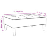 Footstool Black 77x55x31 cm Fabric 4007382