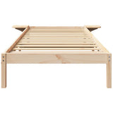 Bed Frame Natural 100 x 200 cm Solid Pine Wood 873202