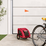 Pet Bike Trailer Red Oxford Fabric and Iron 93950