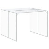Dog House with Run Light Grey 214x1069x181 cm Galvanised Steel 3189141