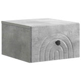 Wall-Mounted Bedside Cabinet with Drawer 2 pcs Concrete Grey 898092