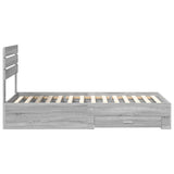 Bed Frame with Drawer with Headboard Manual Engineered Wood 3411688