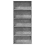 Book Cabinet Concrete Grey 80x30x189 cm Engineered Wood 3314672