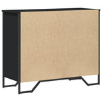 Chest of Drawers Black 91x35.5x74.5 cm Engineered wood 3295302