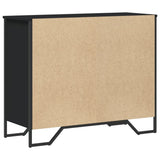 Chest of Drawers Black 91x35.5x74.5 cm Engineered wood 3295302