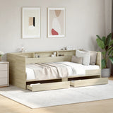 Daybed Sonoma Oak Engineered Wood Single 3280841