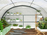 4 x 3 Walk-In Tunnel Greenhouse, with Accessories - White T3398P314173
