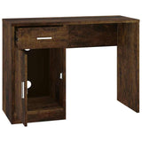 Desk with Drawer&Cabinet Smoked Oak 100x40x73 cm Engineered Wood 342656