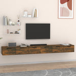 Wall Cabinets 2 pcs Smoked Oak 102x30x20 cm Engineered Wood 3115905