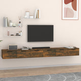 Wall Cabinets 2 pcs Smoked Oak 102x30x20 cm Engineered Wood 3115905