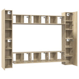 10 Piece TV Cabinet Set Sonoma Oak Engineered Wood 3078967