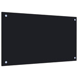 Kitchen Backsplashes 2 pcs Black 70x40 cm Tempered Glass 3315795
