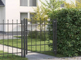 Fence Gate HORST 100 x 125 cm Metal Black Lockable 42034060