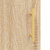 Wall Mounted Cabinet Sonoma Oak 69.5x34x90 cm Engineered Wood 830367