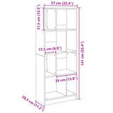 Bookcase Sonoma Oak 57x28.5x141 cm Engineered Wood 847998