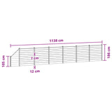 Fence Panel 7 pcs WPC and Aluminium Brown 3429389