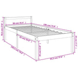 Senior Bed without Mattress 100x200cm Solid Wood Pine 810604
