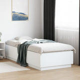 Bed Frame with LED without Mattress White 100x200 cm 3209625