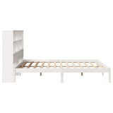 Bookcase Bed without Mattress White 180x200 cm Super King Solid Wood Pine 3321594