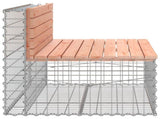 Garden Bench Natural Wood Solid Douglas Fir wood and galvanised steel 834375