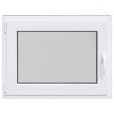 Basement Window RISOR 90 x 60 cm PVC and Glass White 42047247