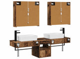 Bathroom Cabinet Set 5 pcs Old Wood 53 x 15.5 x 70 cm 3406333