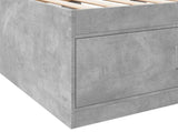 Bed Frame with Storage with Drawer Concrete Grey 80 x 200 cm 3429498