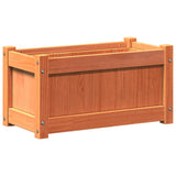 Garden Planters 2 pcs Wax Brown Solid Wood Pine 837444