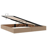 Storage Bed with Mattress Cappucino 200 x 200 cm Faux leather 3369964